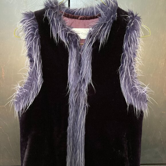 Purple Faux Fur Vest - Picture 1 of 6
